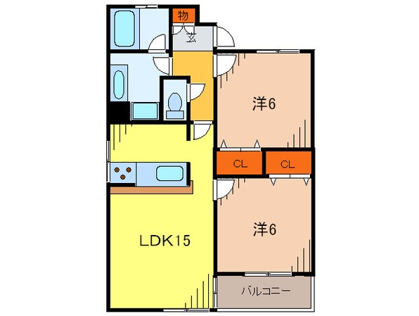 ランドマ－ク宝塚の物件間取画像